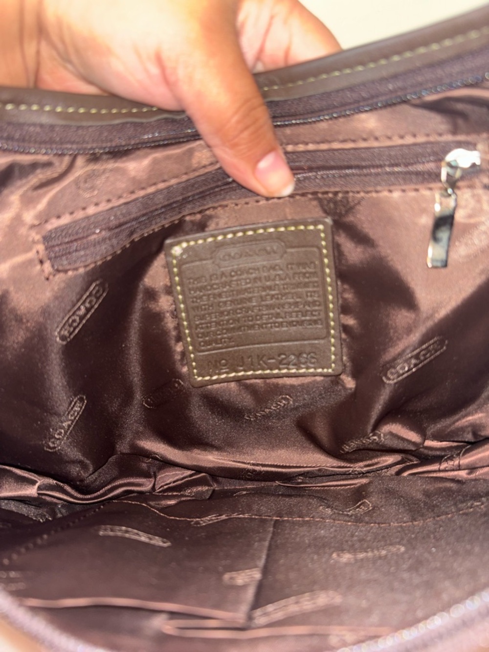 Vintage Coach Signature C Monogram Hobo Rounded Shoulder Bag Y2k Brown - Picture 4 of 4